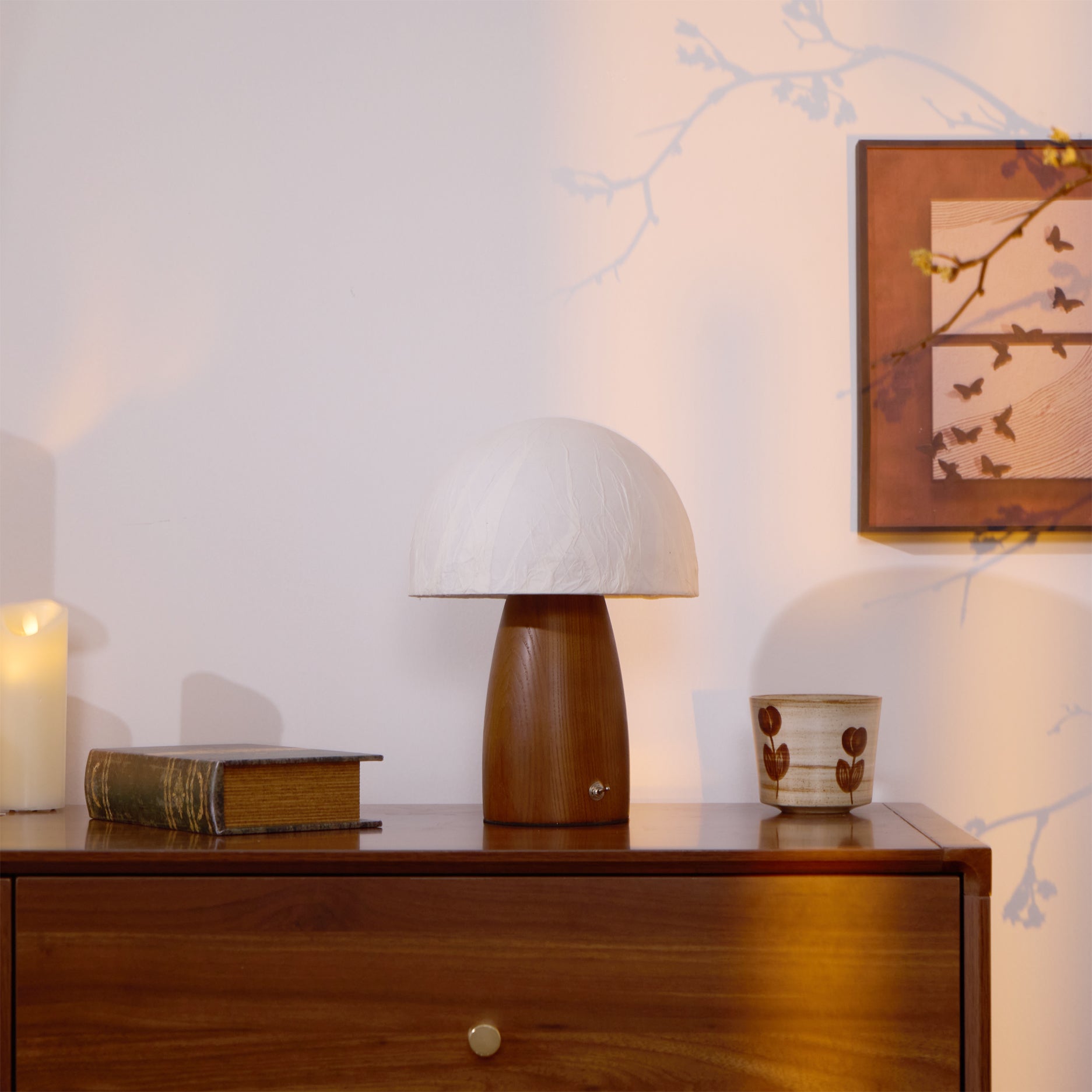 Mushroom Table Lamp with Adjustable Brightness - Modern LED Lighting for Home Decor & Nightstands