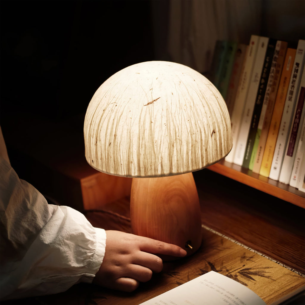 Mushroom Table Lamp with Adjustable Brightness - Modern LED Lighting for Home Decor & Nightstands