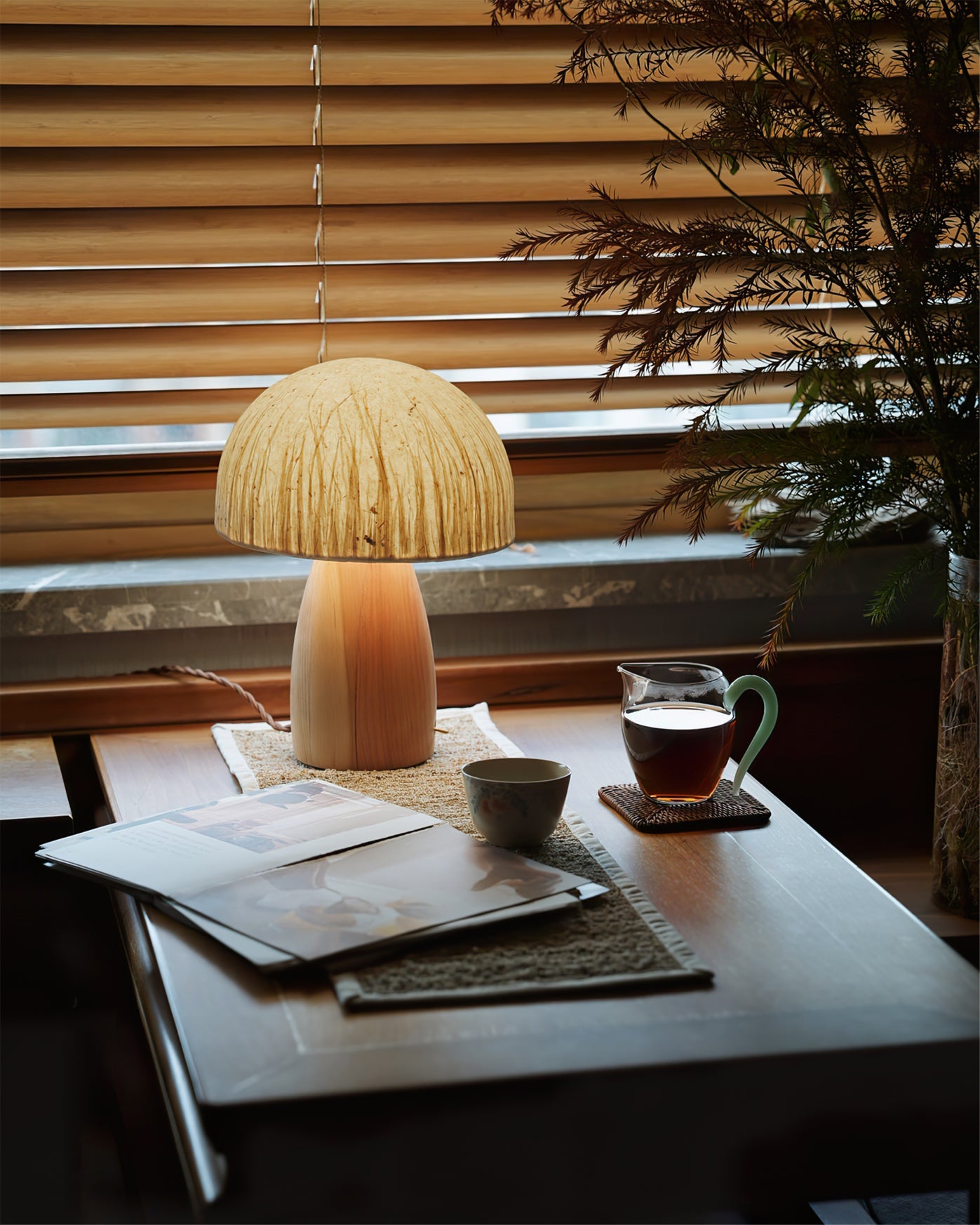 Mushroom Table Lamp with Adjustable Brightness - Modern LED Lighting for Home Decor & Nightstands