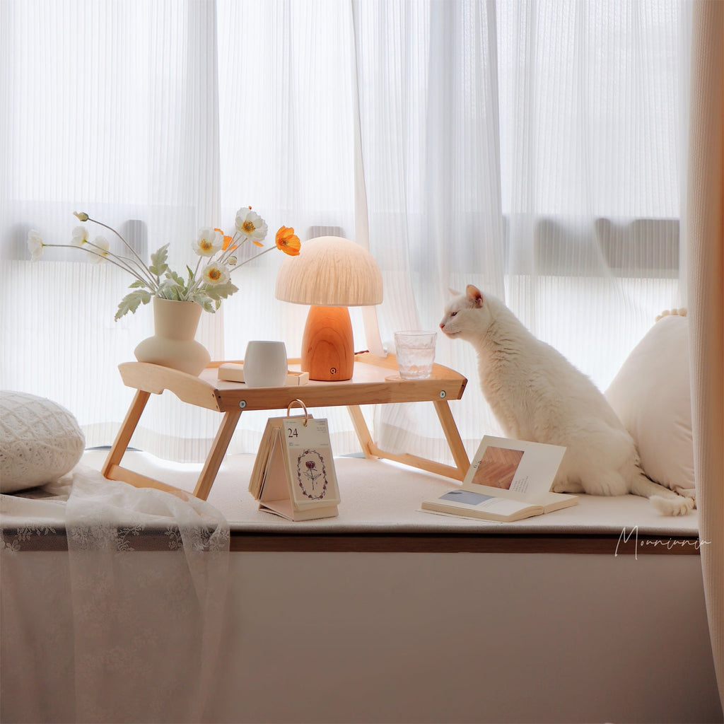 Mushroom Table Lamp with Adjustable Brightness - Modern LED Lighting for Home Decor & Nightstands