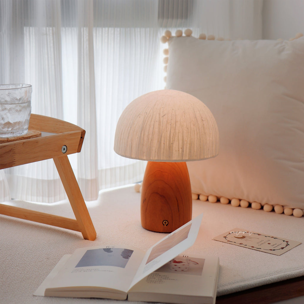 Mushroom Table Lamp with Adjustable Brightness - Modern LED Lighting for Home Decor & Nightstands