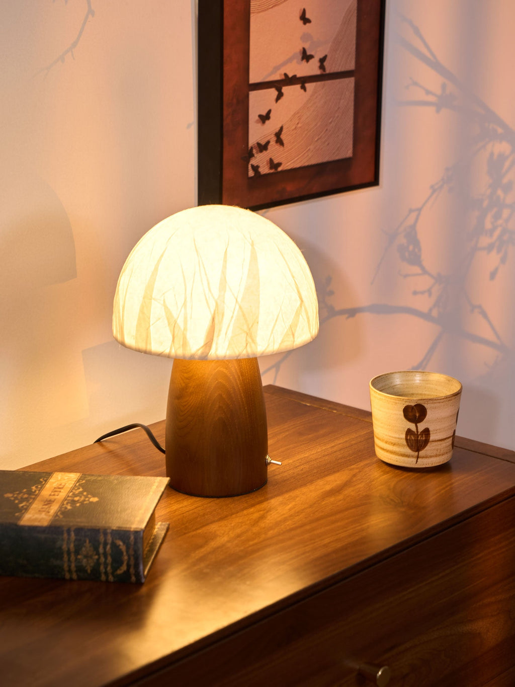 Mushroom Table Lamp with Adjustable Brightness - Modern LED Lighting for Home Decor & Nightstands