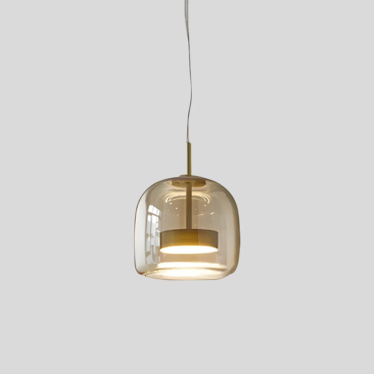 Modern Glass Pendant Light | Adjustable Cord, Sloped Ceiling Friendly & Ideal for Dining Room, Kitchen, or Living Area