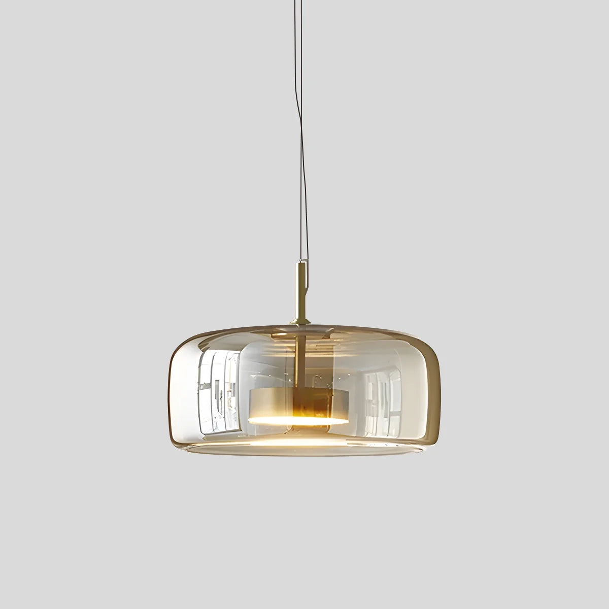Modern Glass Pendant Light | Adjustable Cord, Sloped Ceiling Friendly & Ideal for Dining Room, Kitchen, or Living Area