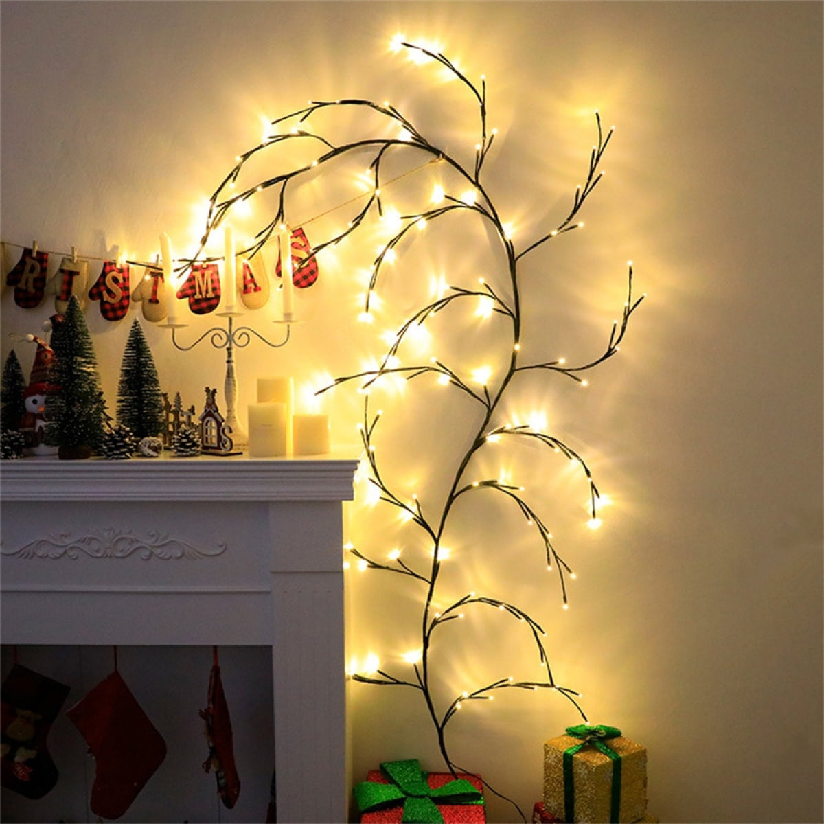 Ambient Lighting | Enchanted Willow Vine for Natural Decoration, Creates an Enchanting Atmosphere, Flexible & Sturdy, Perfect for Christmas Decor