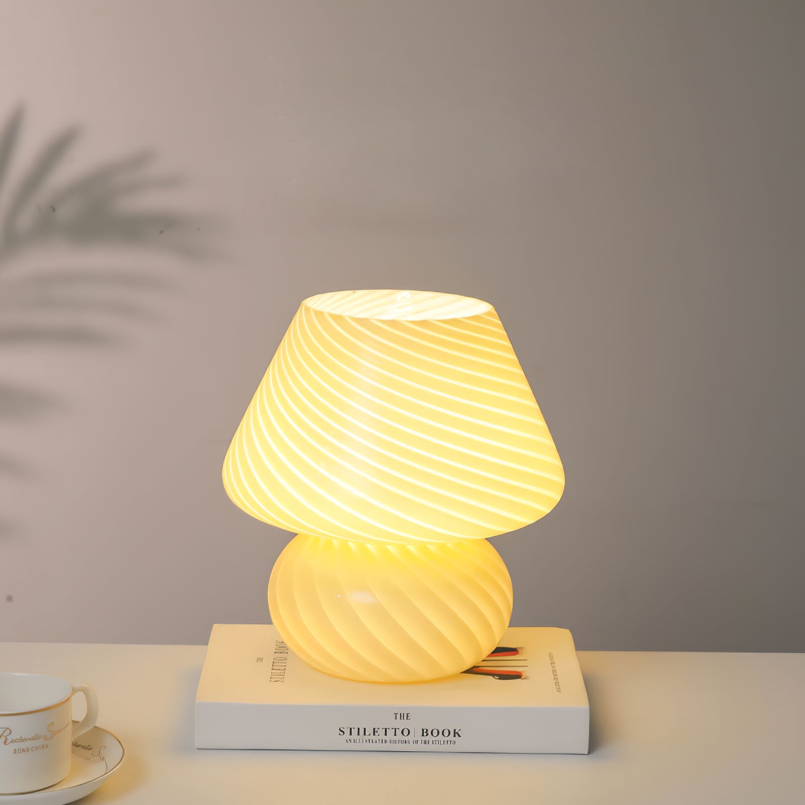 LED Glass Table Lamp - Modern Design with Adjustable Brightness for Living Room & Bedroom Use