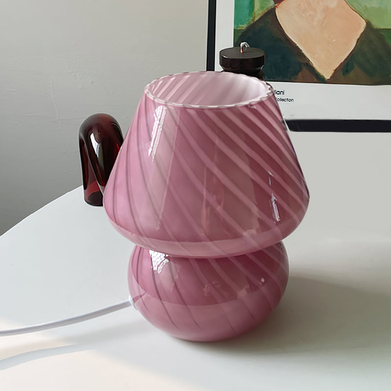 LED Glass Table Lamp - Modern Design with Adjustable Brightness for Living Room & Bedroom Use