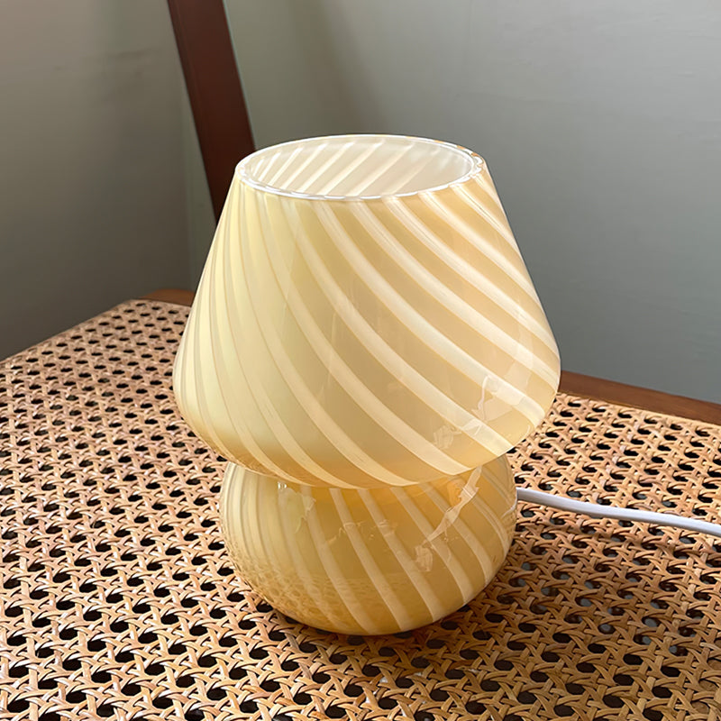 LED Glass Table Lamp - Modern Design with Adjustable Brightness for Living Room & Bedroom Use