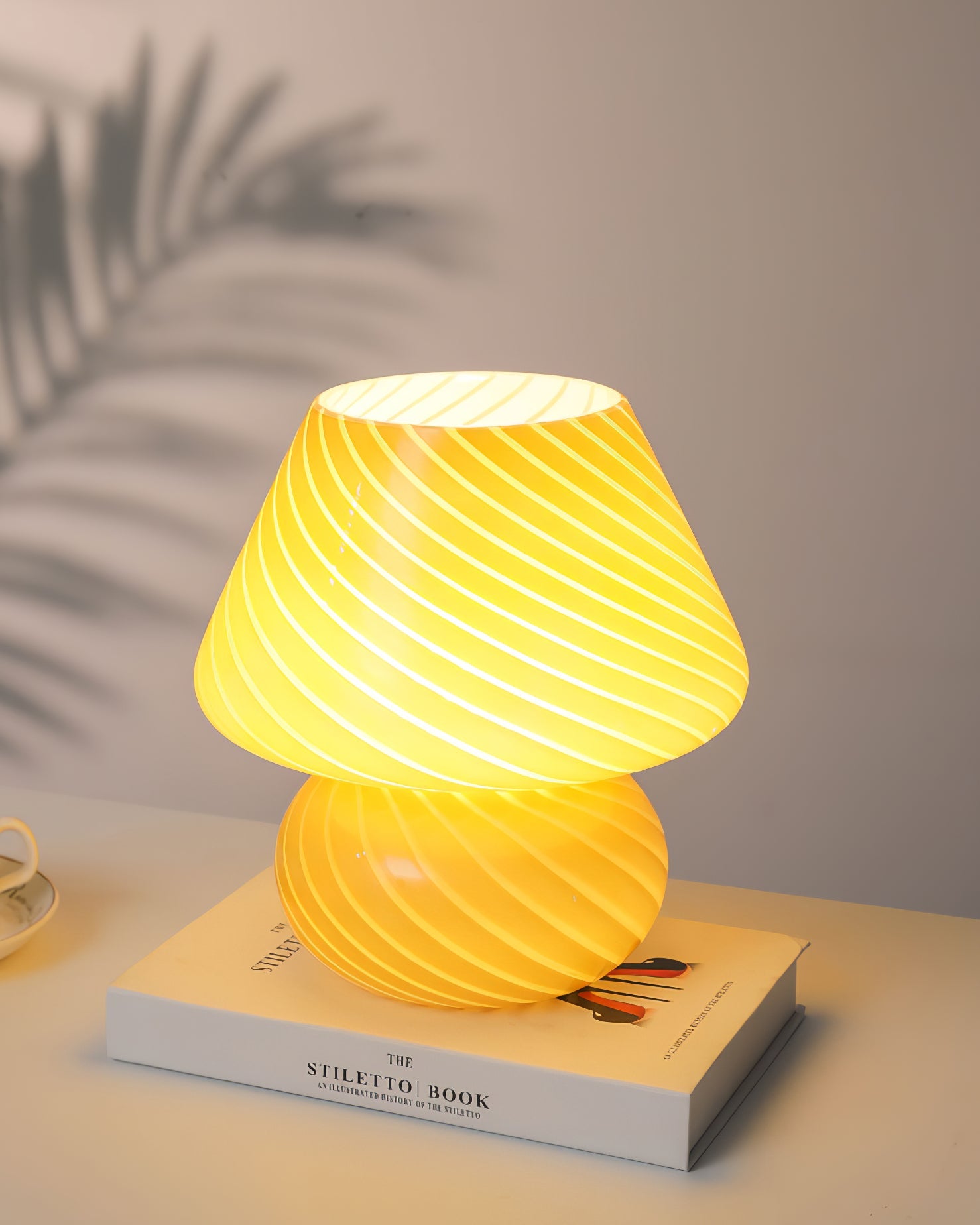LED Glass Table Lamp - Modern Design with Adjustable Brightness for Living Room & Bedroom Use
