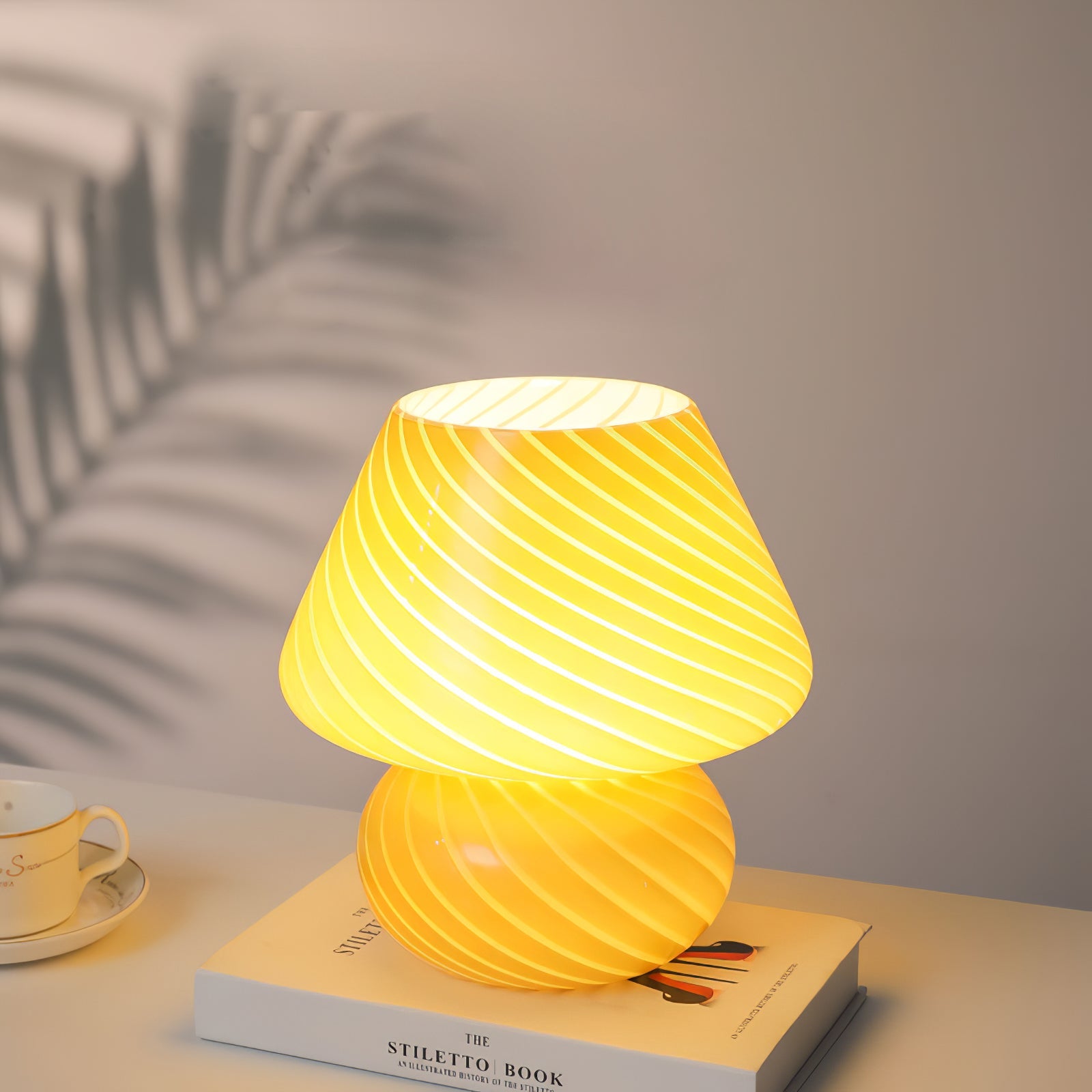 LED Glass Table Lamp - Modern Design with Adjustable Brightness for Living Room & Bedroom Use