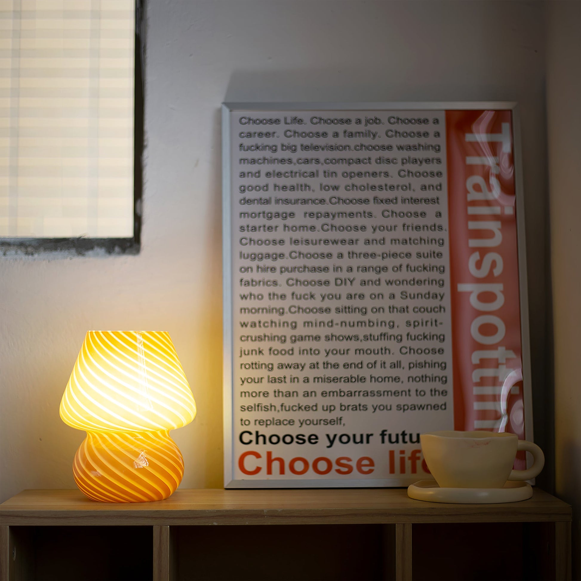 LED Glass Table Lamp - Modern Design with Adjustable Brightness for Living Room & Bedroom Use