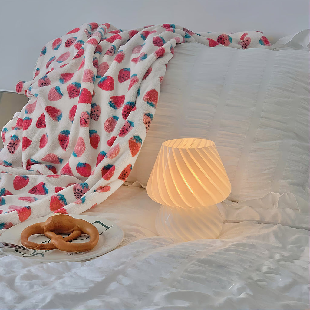 LED Glass Table Lamp - Modern Design with Adjustable Brightness for Living Room & Bedroom Use