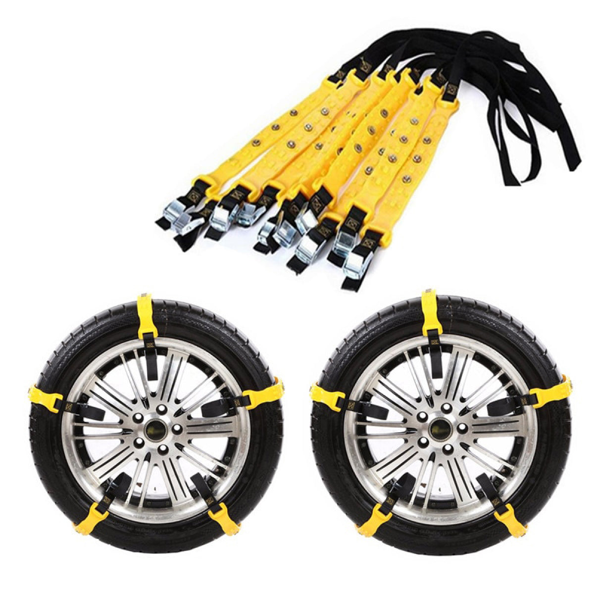 Anti-Skid Tire Snow Chains | 360° Omni-Directional Traction, Easy to Install & Operate for Winter Driving