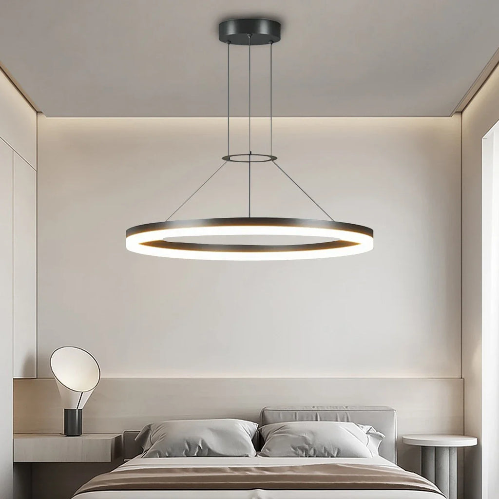 Circular LED Pendant Light | Modern Design, Energy-Saving & Ideal for Living Room, Kitchen, and Office Spaces
