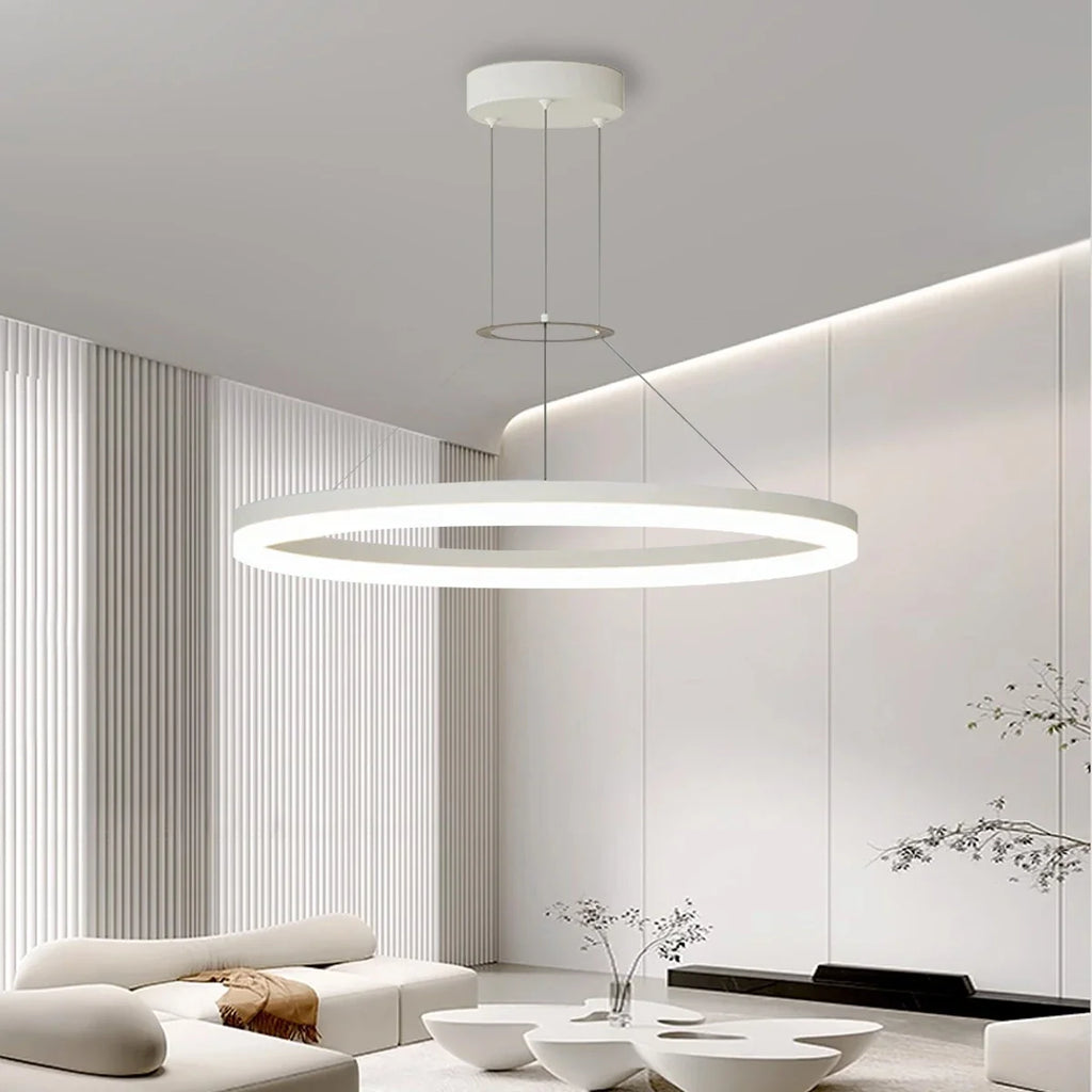 Circular LED Pendant Light | Modern Design, Energy-Saving & Ideal for Living Room, Kitchen, and Office Spaces