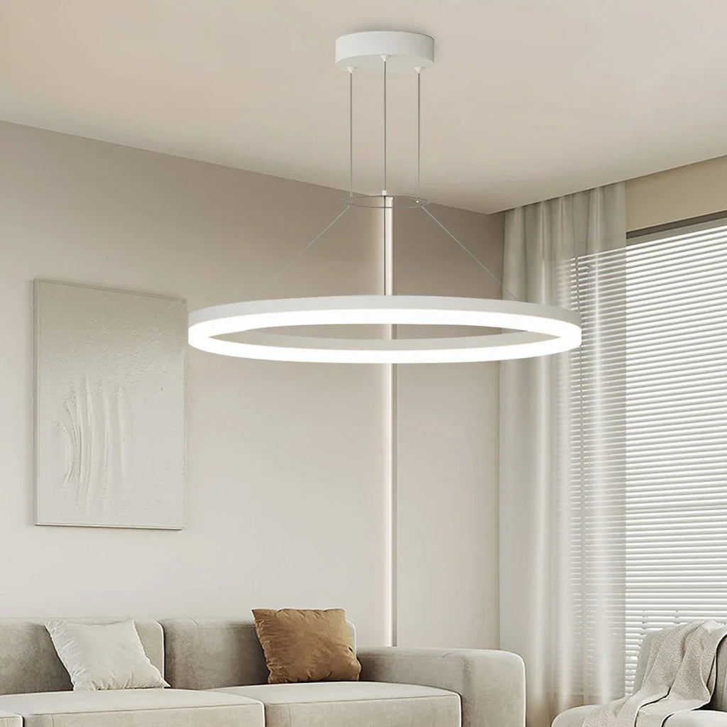 Circular LED Pendant Light | Modern Design, Energy-Saving & Ideal for Living Room, Kitchen, and Office Spaces