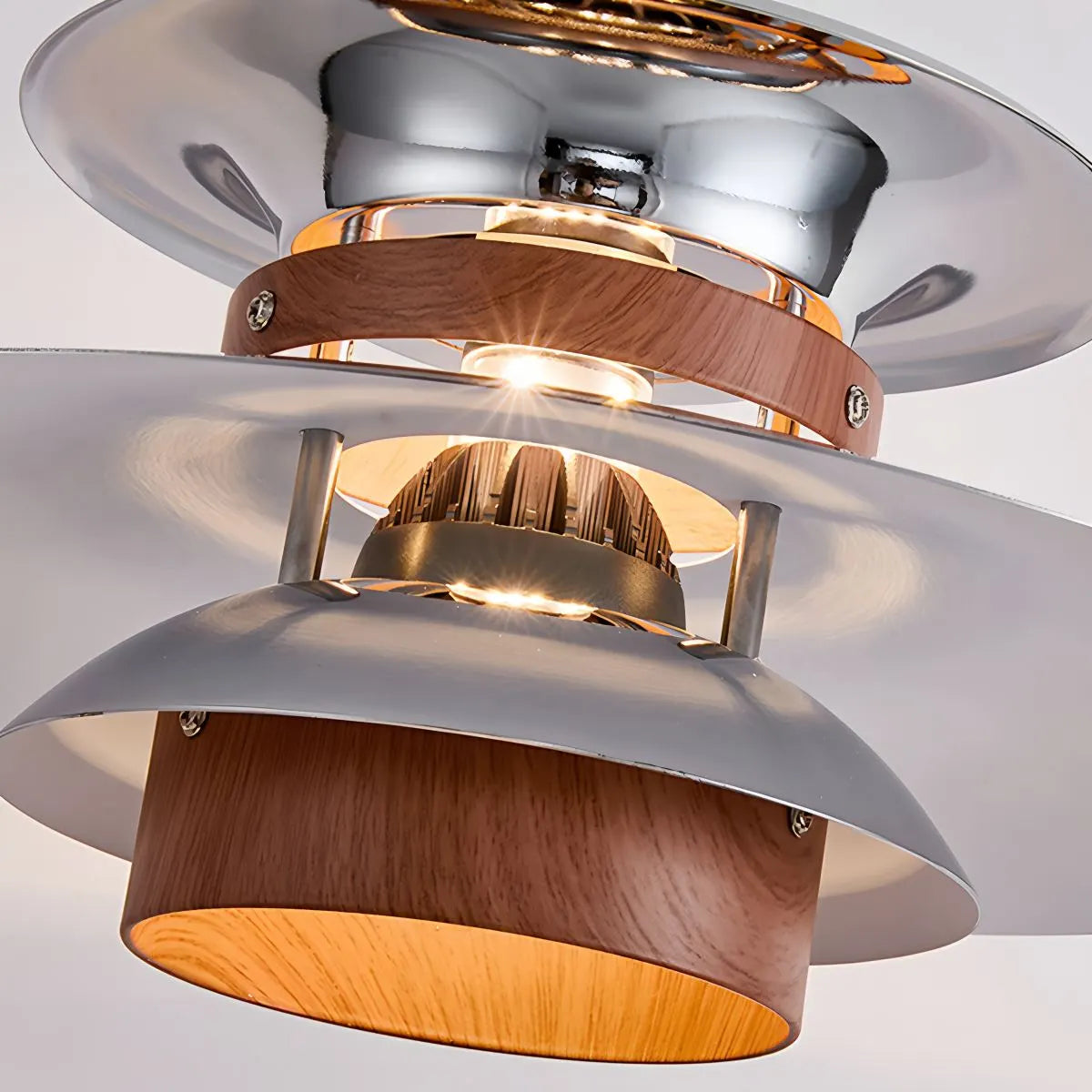 UFO Pendant Light | Adjustable Height, Durable Metal & Wood Design for Kitchen and Dining Areas