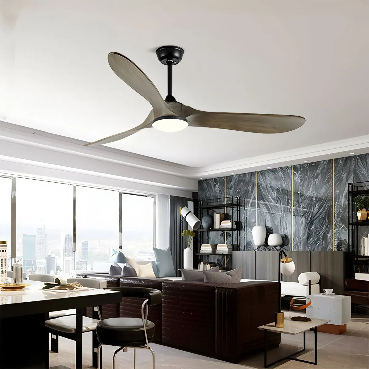 Nordic Solid Wood Ceiling Fan with Light | Reversible Motor, Quiet Operation & Ideal for Year-Round Home Comfort