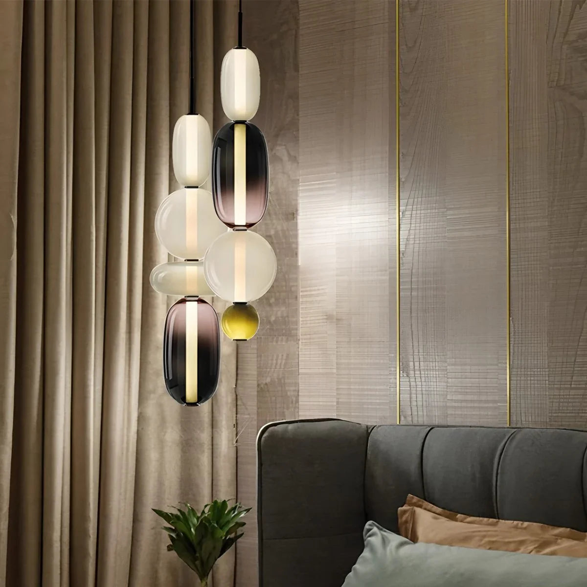 Candied Glass Pendant Light | Colorful Hand-Blown Shades & Soft Ambient Glow for Bedrooms, Kitchens, and Creative Interiors