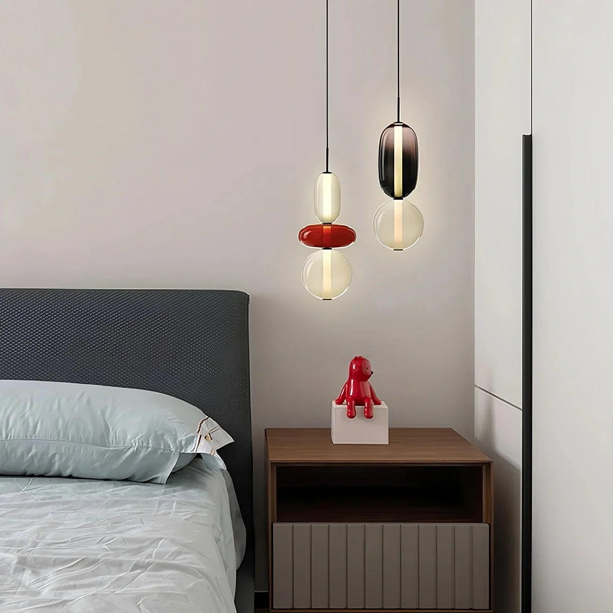 Candied Glass Pendant Light | Colorful Hand-Blown Shades & Soft Ambient Glow for Bedrooms, Kitchens, and Creative Interiors