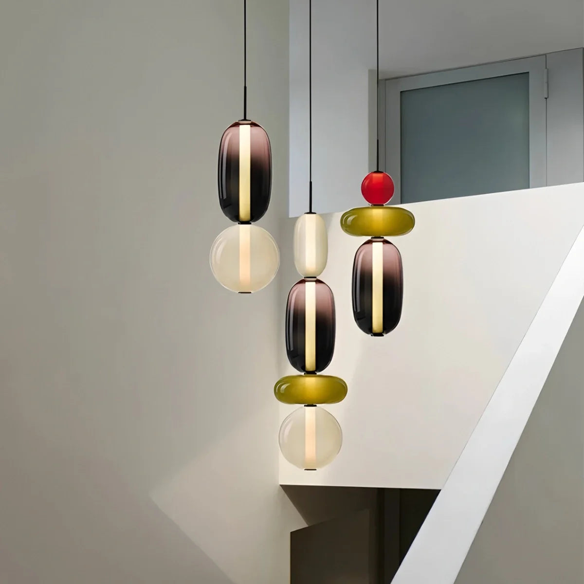 Candied Glass Pendant Light | Colorful Hand-Blown Shades & Soft Ambient Glow for Bedrooms, Kitchens, and Creative Interiors