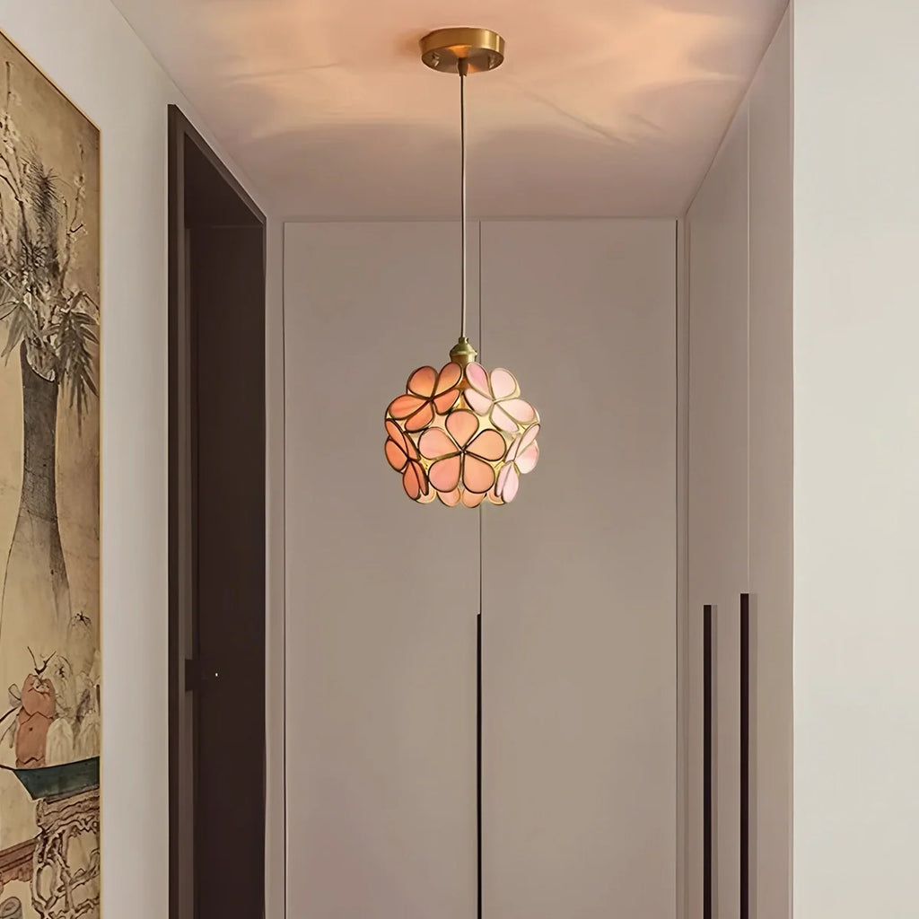 Handcrafted Stained Glass Pendant Light | Cherry Blossom Design for Dining Rooms, Kitchens & Bedrooms