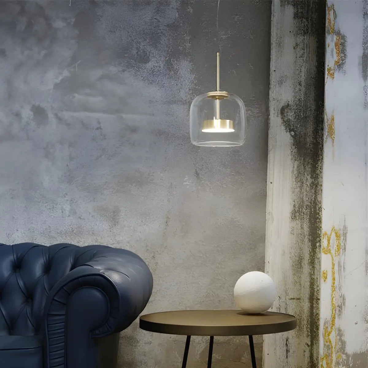 Modern Glass Pendant Light | Adjustable Cord, Sloped Ceiling Friendly & Ideal for Dining Room, Kitchen, or Living Area