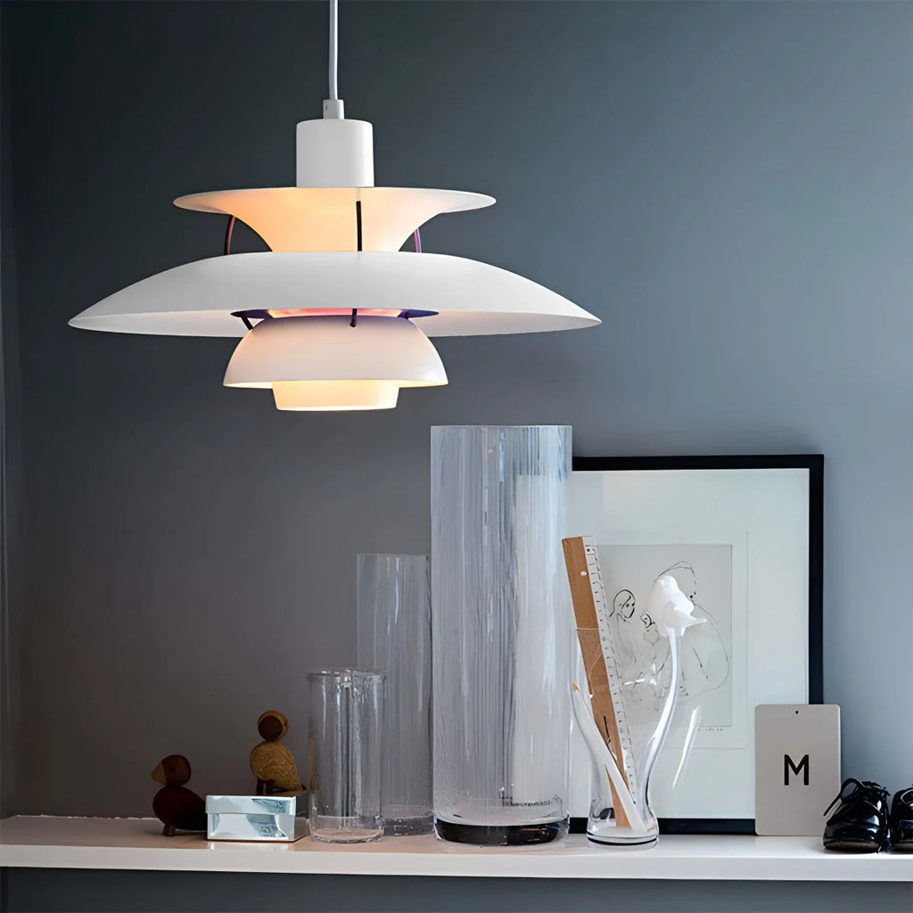 Modern Nordic Multi-layer Pendant Lamp | Adjustable Height, Sloped Ceiling Friendly & Ideal for Living Rooms and Dining Areas