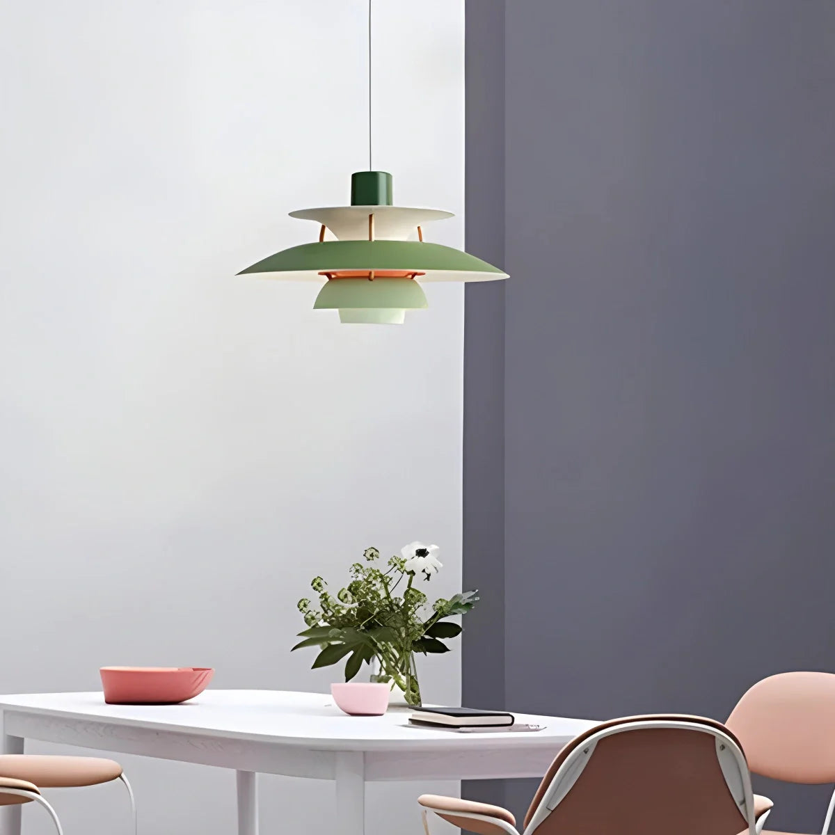 Modern Nordic Multi-layer Pendant Lamp | Adjustable Height, Sloped Ceiling Friendly & Ideal for Living Rooms and Dining Areas