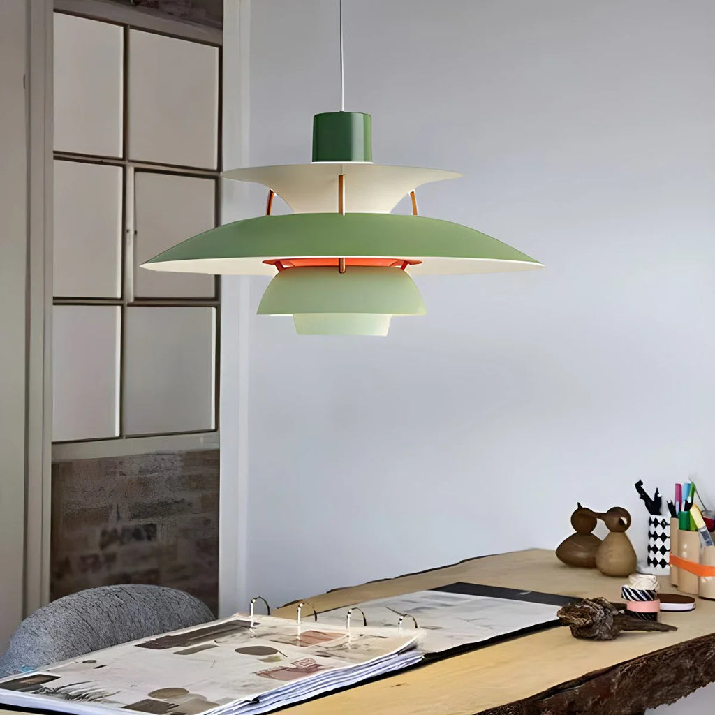 Modern Nordic Multi-layer Pendant Lamp | Adjustable Height, Sloped Ceiling Friendly & Ideal for Living Rooms and Dining Areas