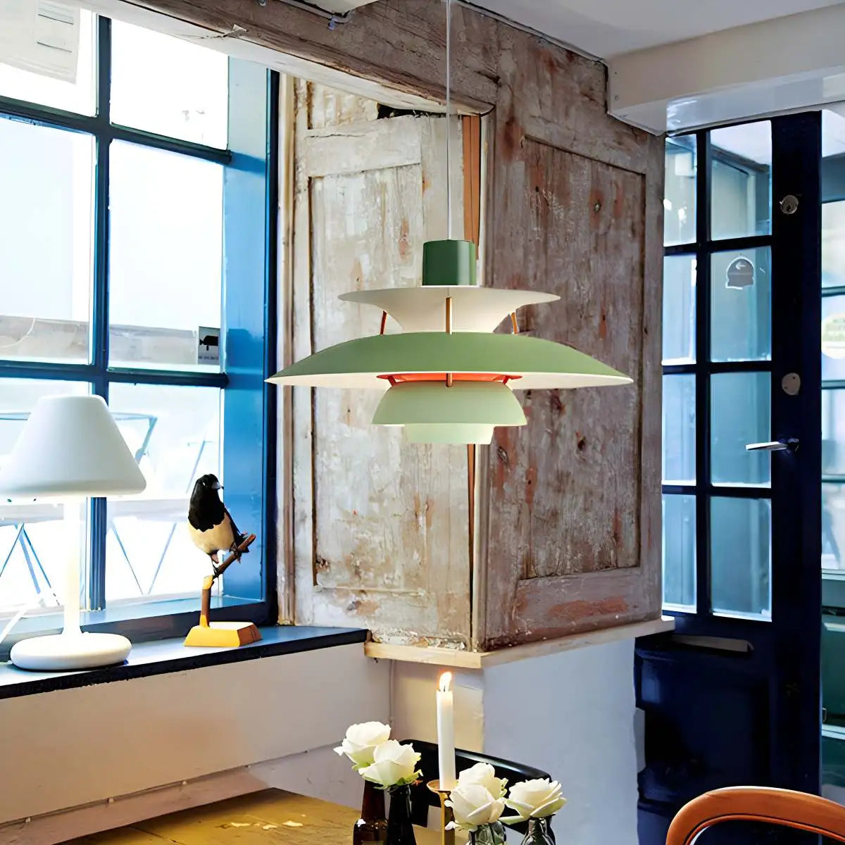 Modern Nordic Multi-layer Pendant Lamp | Adjustable Height, Sloped Ceiling Friendly & Ideal for Living Rooms and Dining Areas