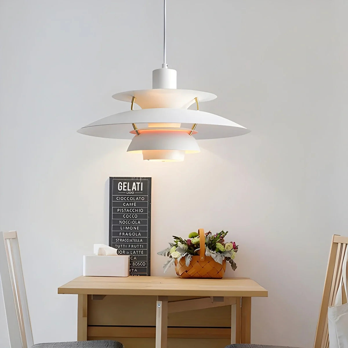 Modern Nordic Multi-layer Pendant Lamp | Adjustable Height, Sloped Ceiling Friendly & Ideal for Living Rooms and Dining Areas
