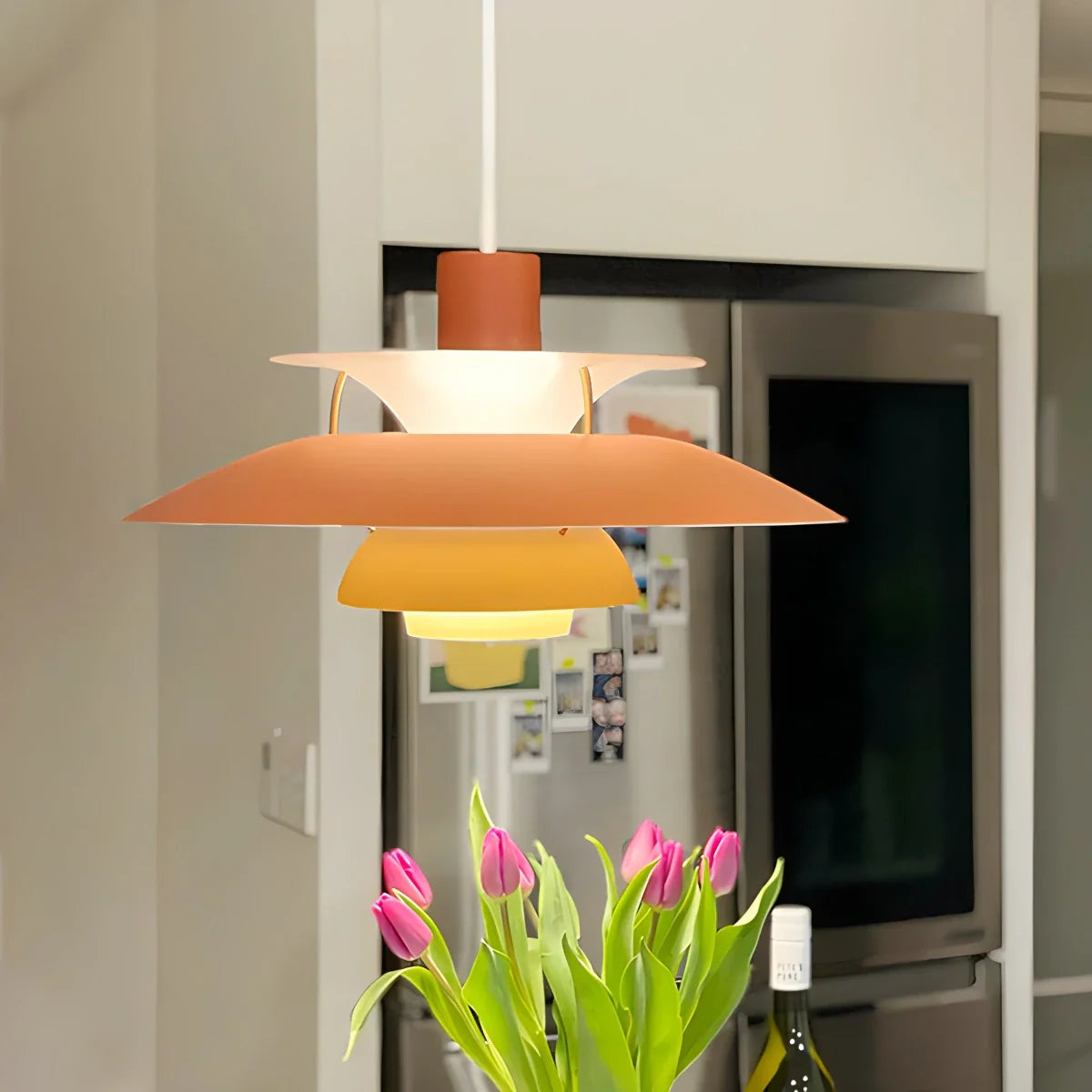 Modern Nordic Multi-layer Pendant Lamp | Adjustable Height, Sloped Ceiling Friendly & Ideal for Living Rooms and Dining Areas
