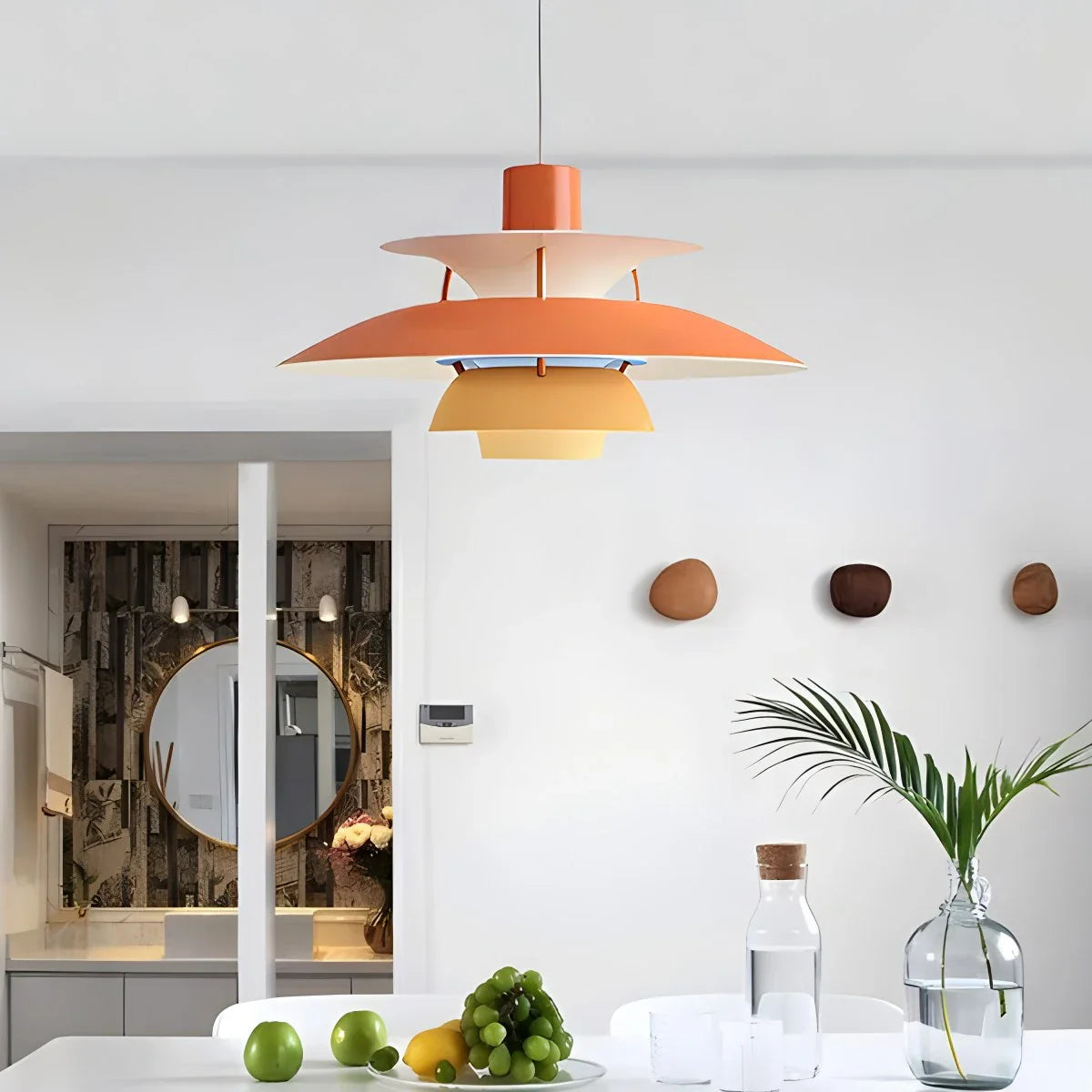 Modern Nordic Multi-layer Pendant Lamp | Adjustable Height, Sloped Ceiling Friendly & Ideal for Living Rooms and Dining Areas