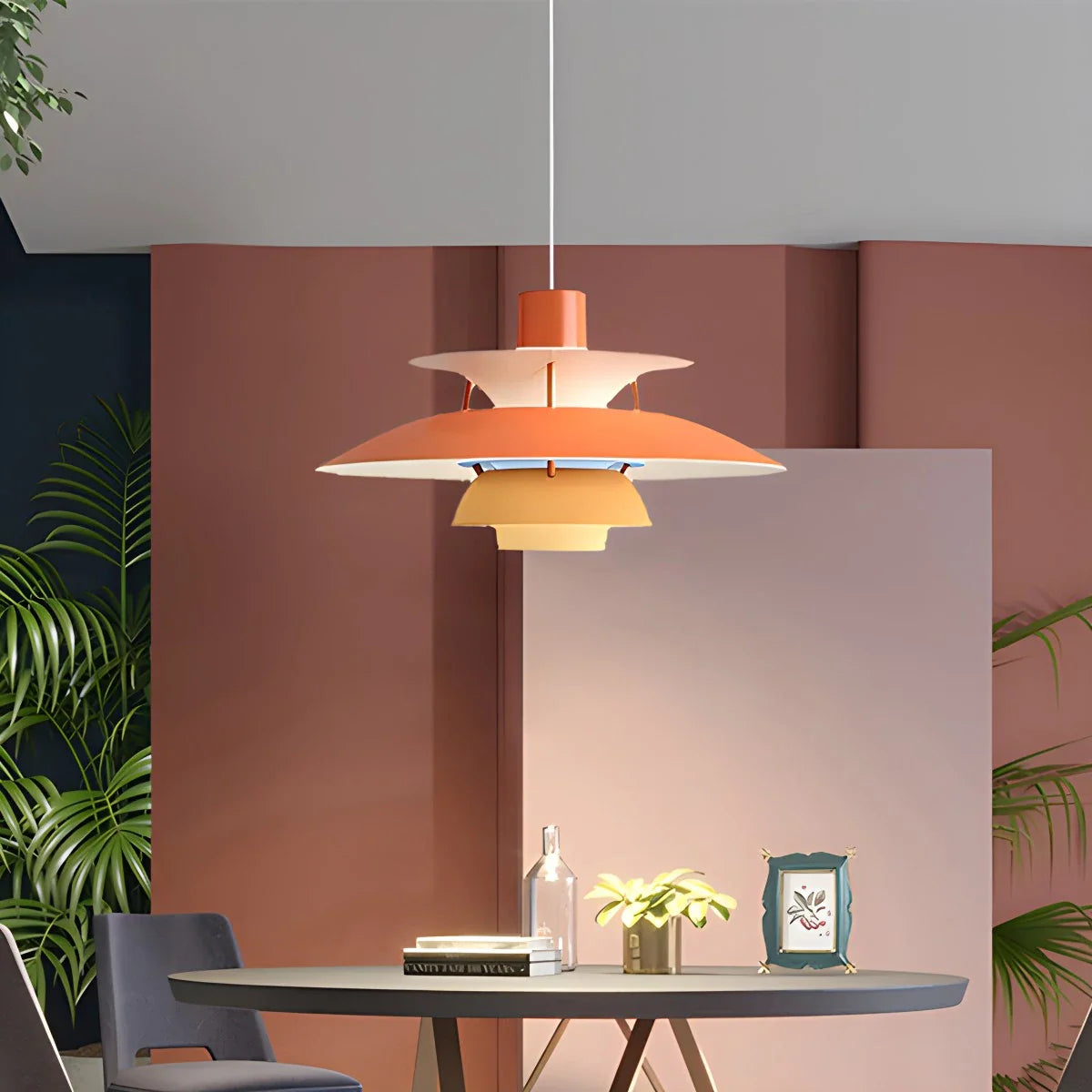 Modern Nordic Multi-layer Pendant Lamp | Adjustable Height, Sloped Ceiling Friendly & Ideal for Living Rooms and Dining Areas