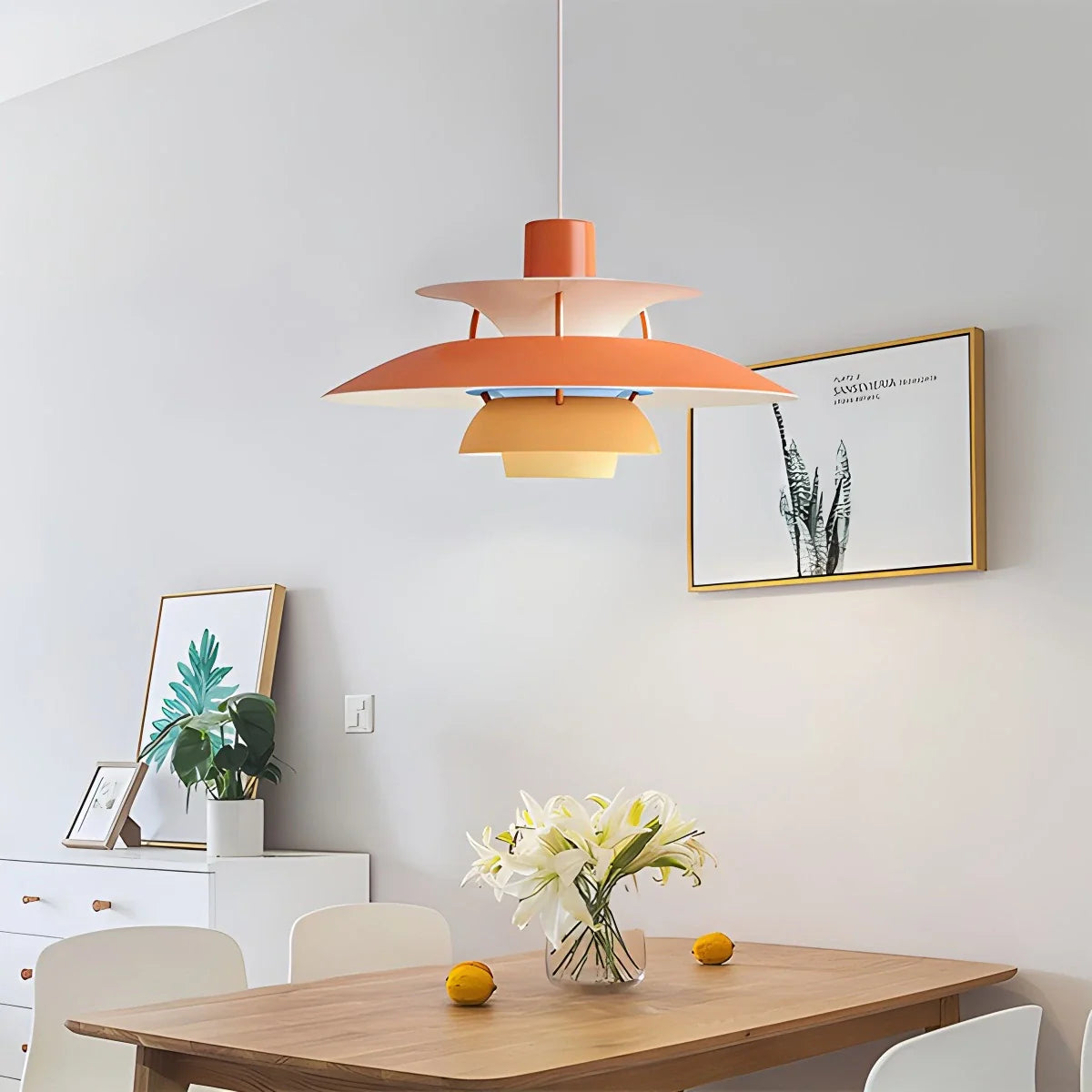 Modern Nordic Multi-layer Pendant Lamp | Adjustable Height, Sloped Ceiling Friendly & Ideal for Living Rooms and Dining Areas