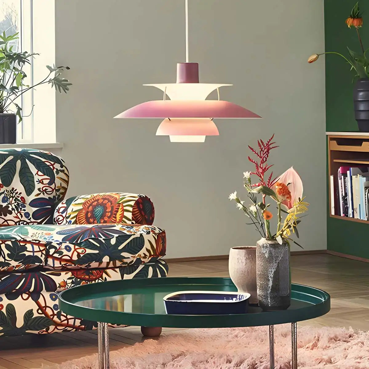 Modern Nordic Multi-layer Pendant Lamp | Adjustable Height, Sloped Ceiling Friendly & Ideal for Living Rooms and Dining Areas