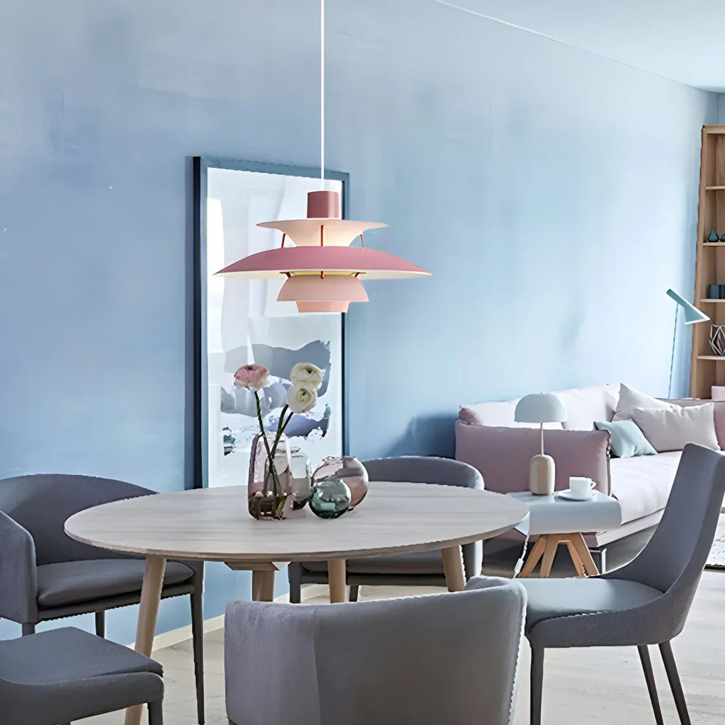 Modern Nordic Multi-layer Pendant Lamp | Adjustable Height, Sloped Ceiling Friendly & Ideal for Living Rooms and Dining Areas