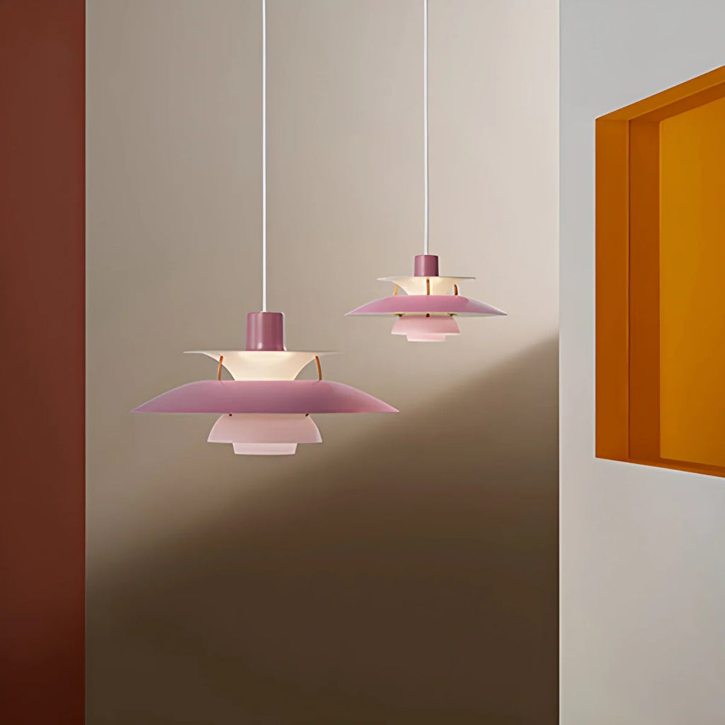 Modern Nordic Multi-layer Pendant Lamp | Adjustable Height, Sloped Ceiling Friendly & Ideal for Living Rooms and Dining Areas