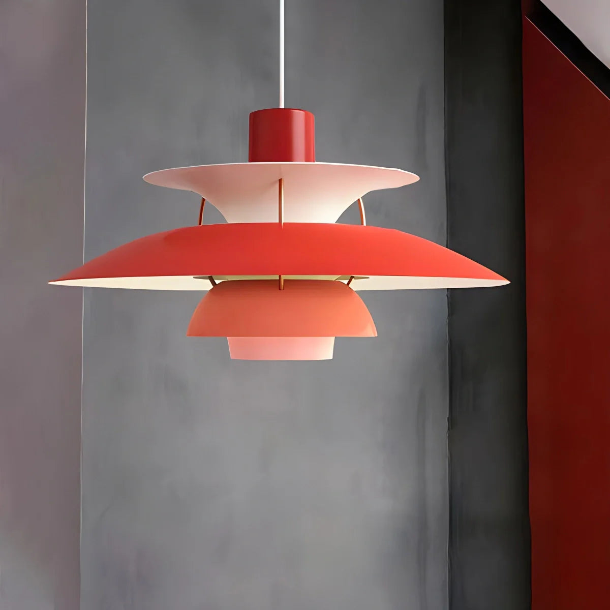Modern Nordic Multi-layer Pendant Lamp | Adjustable Height, Sloped Ceiling Friendly & Ideal for Living Rooms and Dining Areas