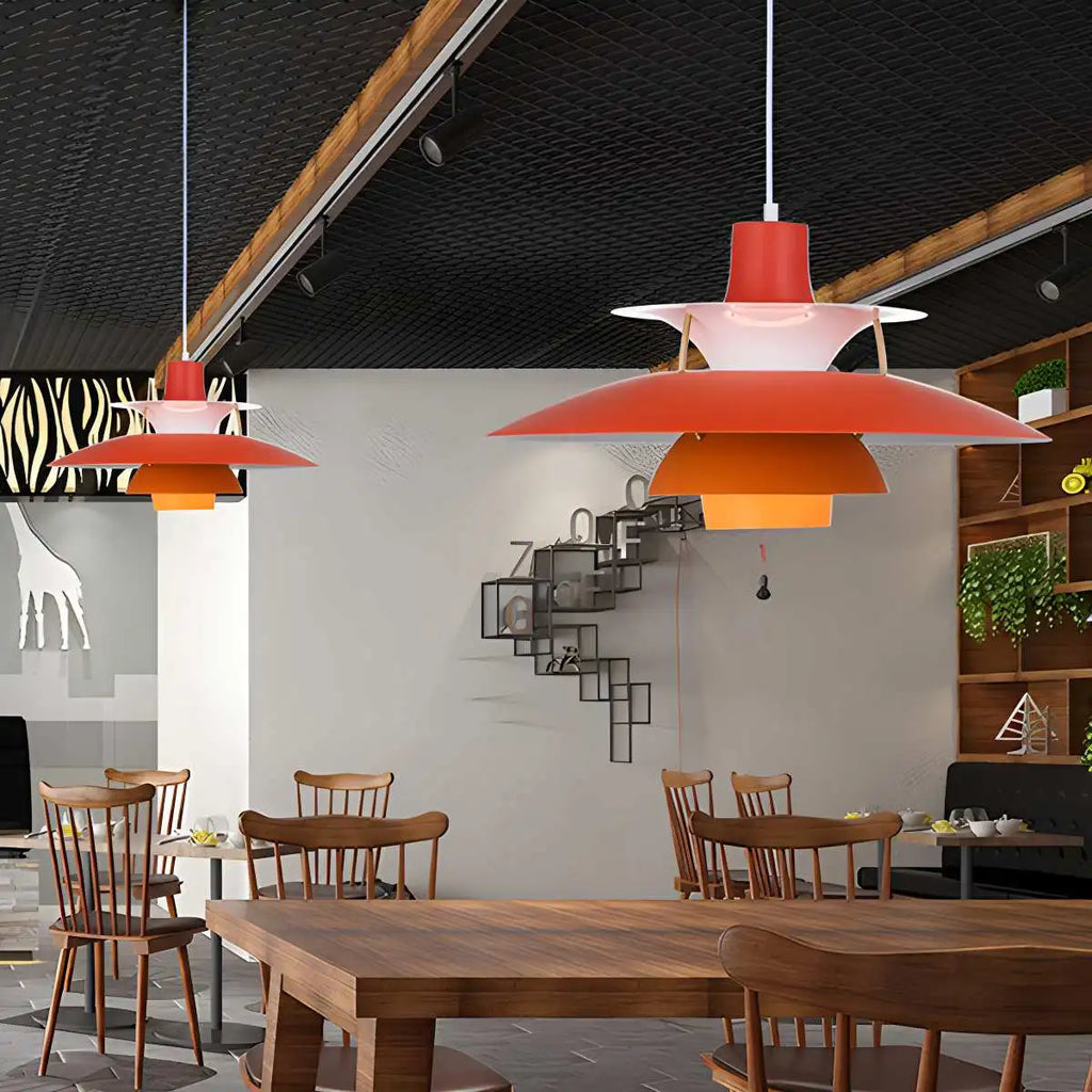 Modern Nordic Multi-layer Pendant Lamp | Adjustable Height, Sloped Ceiling Friendly & Ideal for Living Rooms and Dining Areas