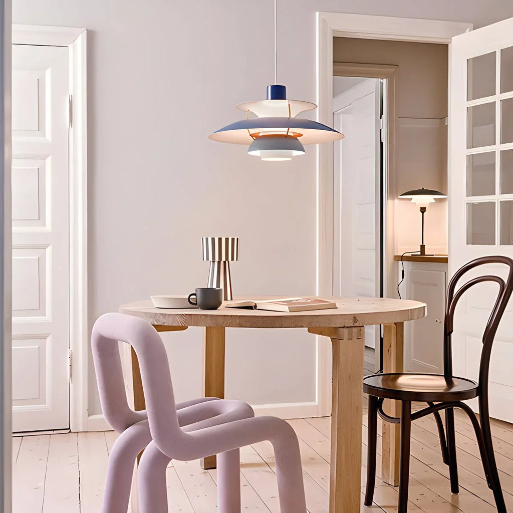 Modern Nordic Multi-layer Pendant Lamp | Adjustable Height, Sloped Ceiling Friendly & Ideal for Living Rooms and Dining Areas