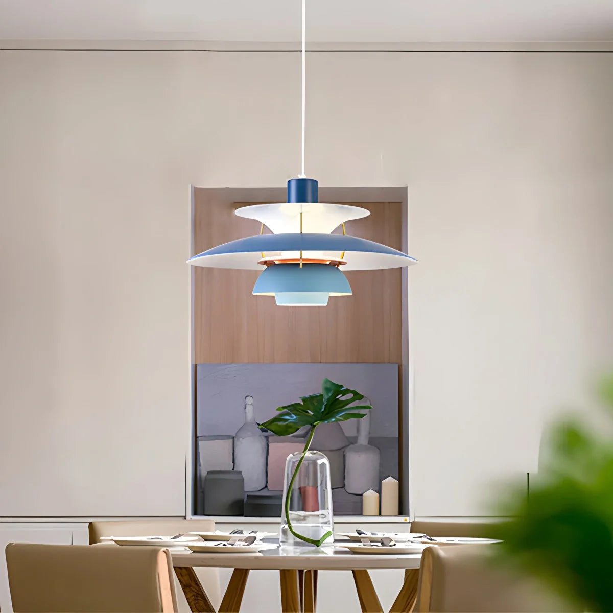 Modern Nordic Multi-layer Pendant Lamp | Adjustable Height, Sloped Ceiling Friendly & Ideal for Living Rooms and Dining Areas