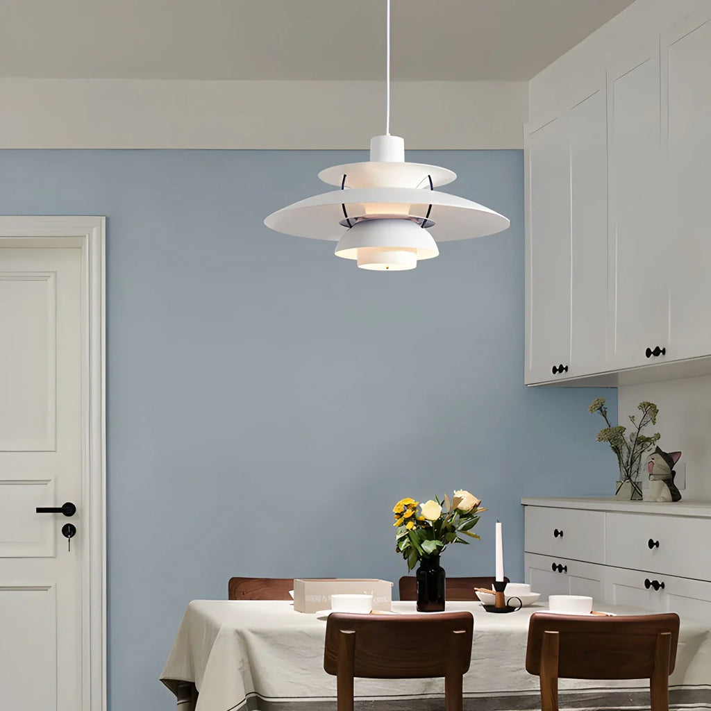 Modern Nordic Multi-layer Pendant Lamp | Adjustable Height, Sloped Ceiling Friendly & Ideal for Living Rooms and Dining Areas