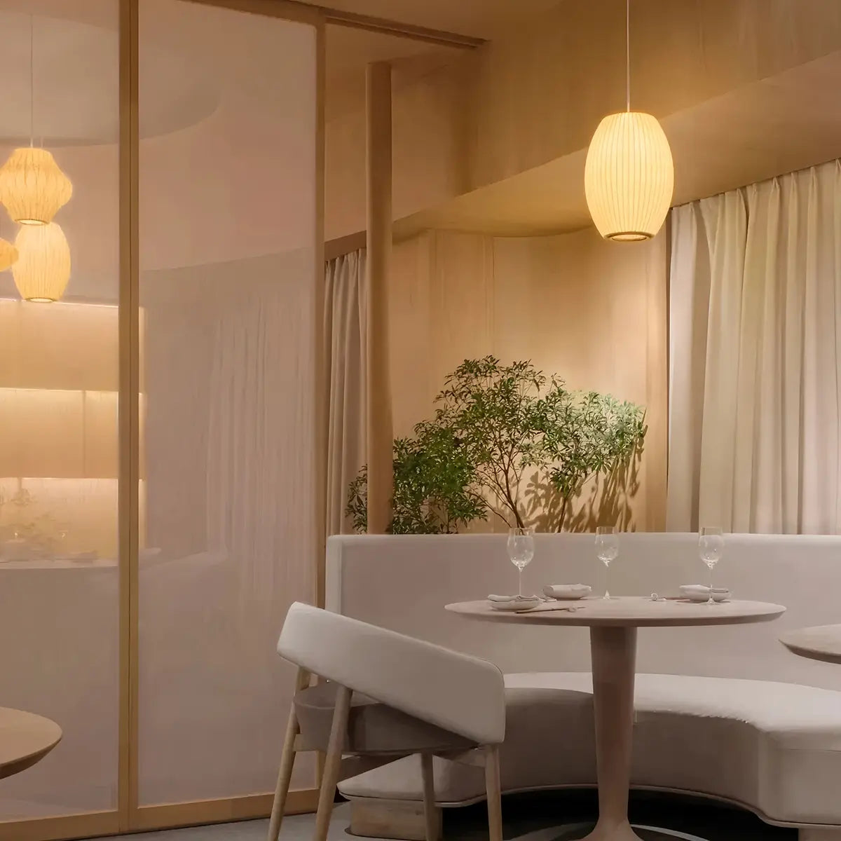 Vintage LED Silk Lantern Pendant Light | Adjustable Height, Sloped Ceiling Friendly & Ideal for Living Rooms and Dining Areas