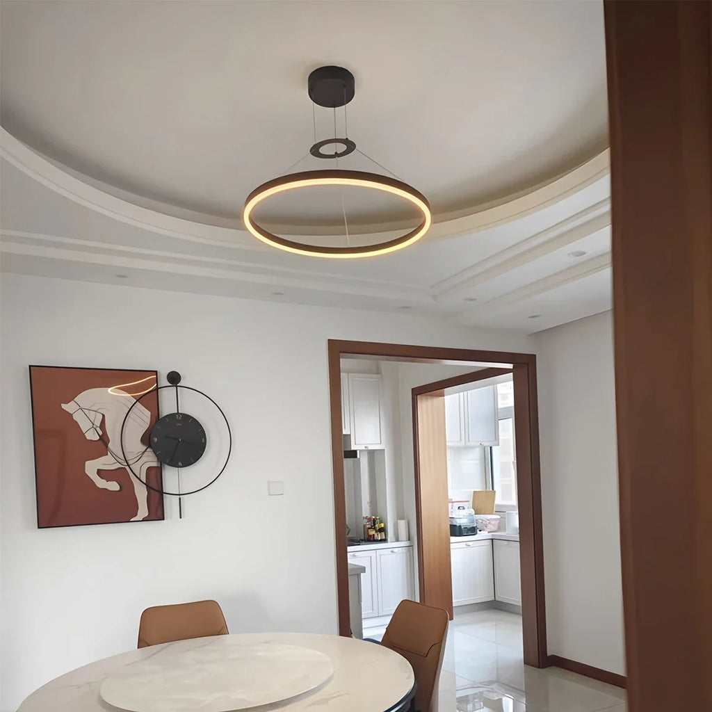 Circular LED Pendant Light | Modern Design, Energy-Saving & Ideal for Living Room, Kitchen, and Office Spaces