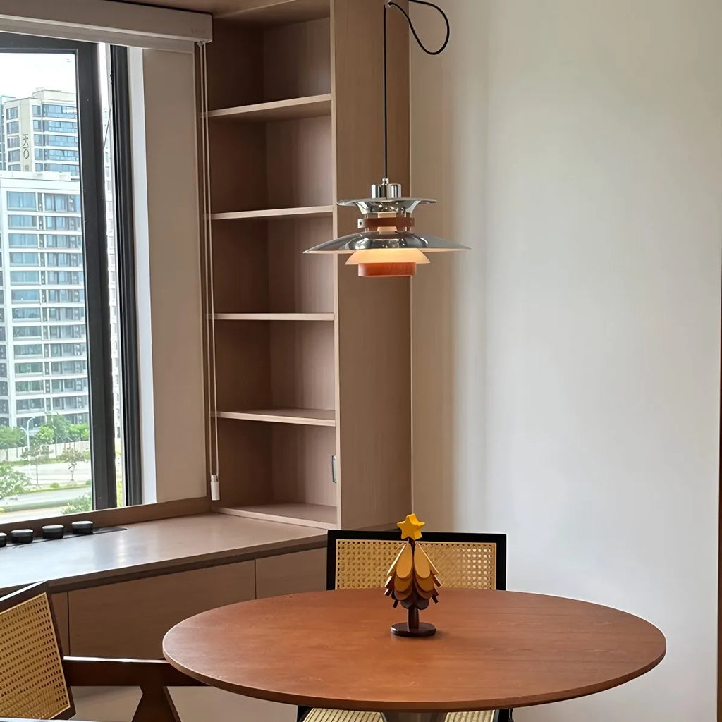 UFO Pendant Light | Adjustable Height, Durable Metal & Wood Design for Kitchen and Dining Areas