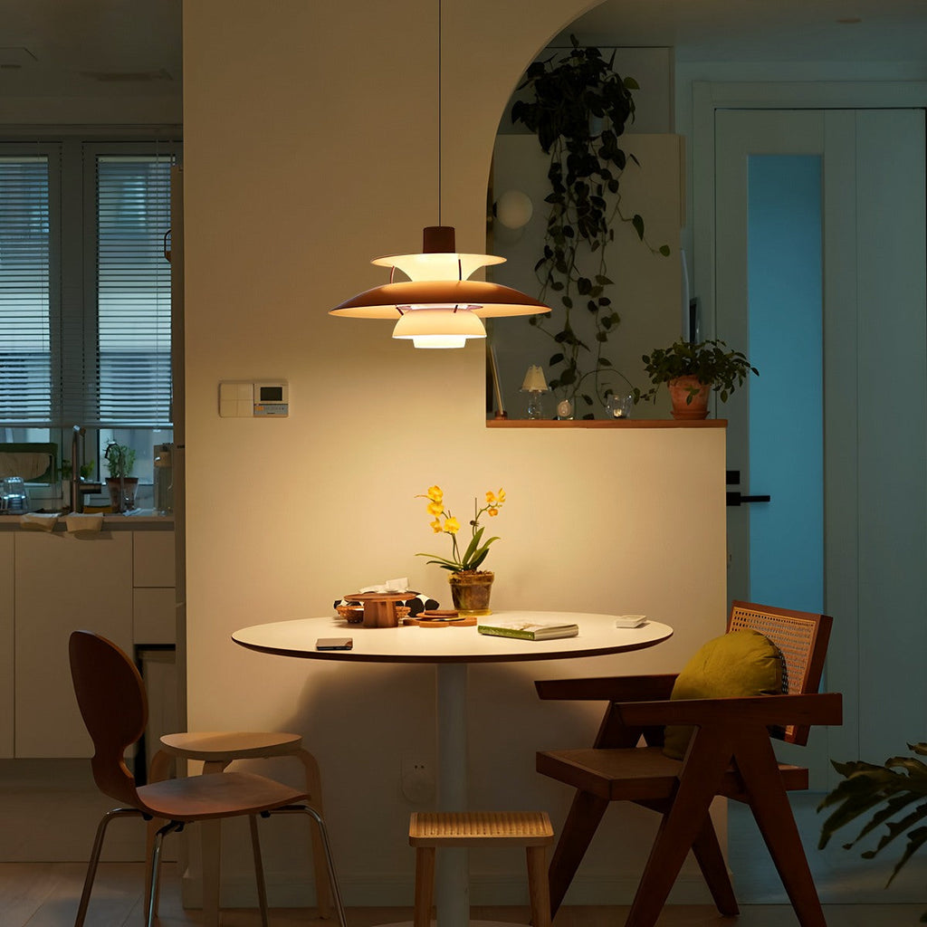 Modern Nordic Multi-layer Pendant Lamp | Adjustable Height, Sloped Ceiling Friendly & Ideal for Living Rooms and Dining Areas