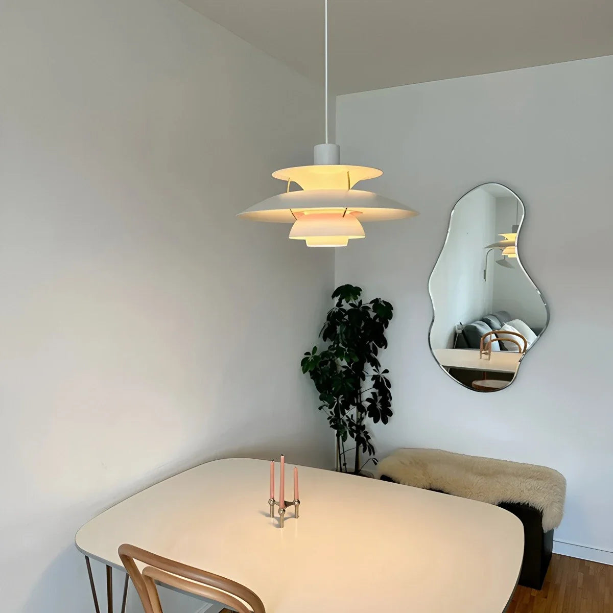 Modern Nordic Multi-layer Pendant Lamp | Adjustable Height, Sloped Ceiling Friendly & Ideal for Living Rooms and Dining Areas