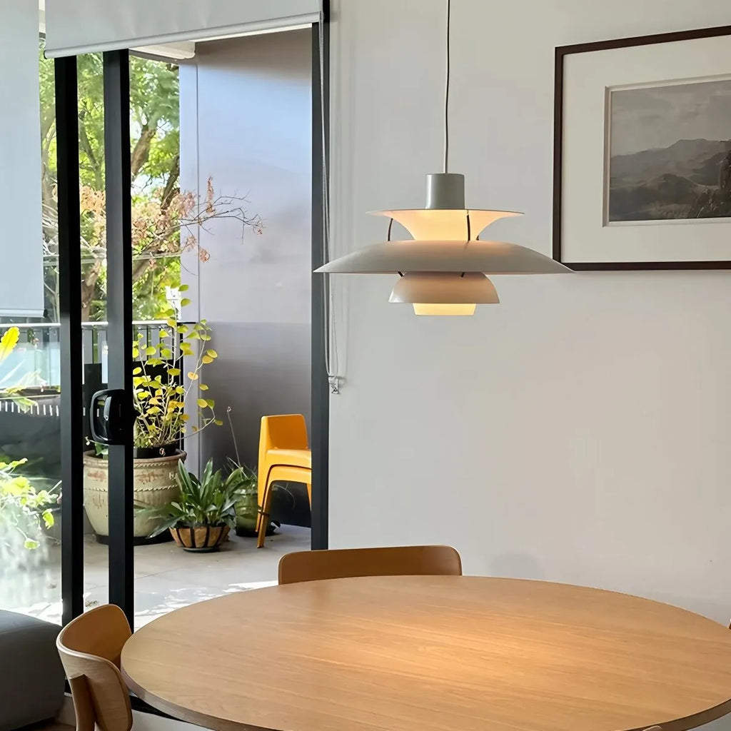 Modern Nordic Multi-layer Pendant Lamp | Adjustable Height, Sloped Ceiling Friendly & Ideal for Living Rooms and Dining Areas